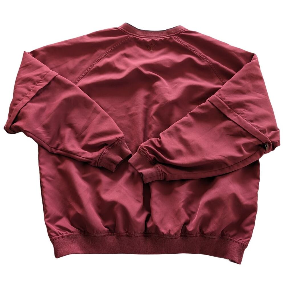 Pro Tour Golf Pullover Mens Large Detachable Long Sleeve Windbreaker Red READ